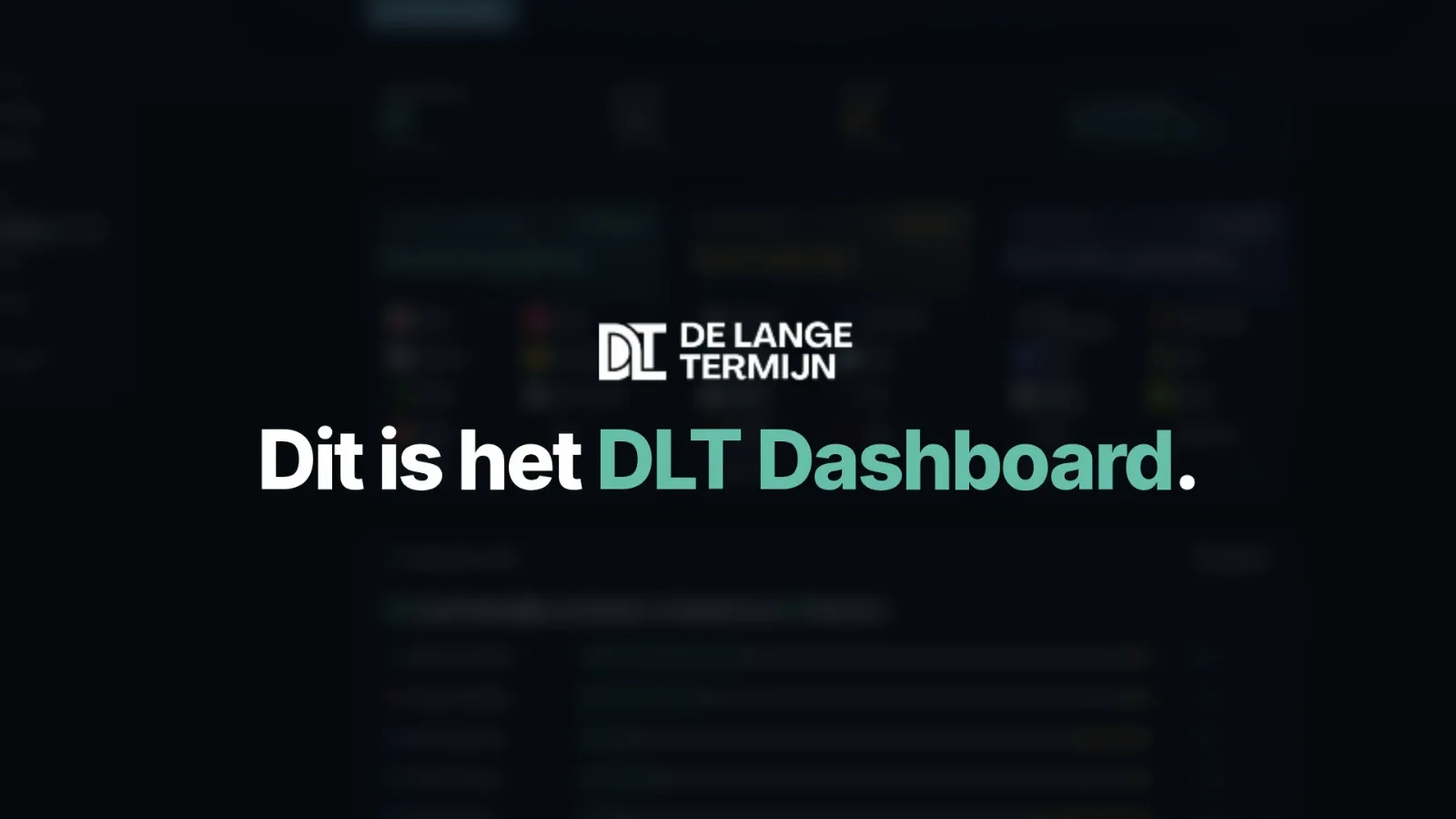 Dit is het DLT Dashboard