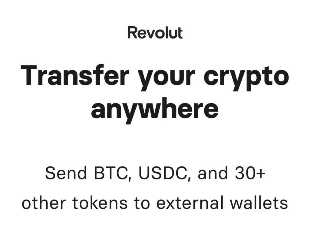 Crypto verzenden en opnemen met Revolut